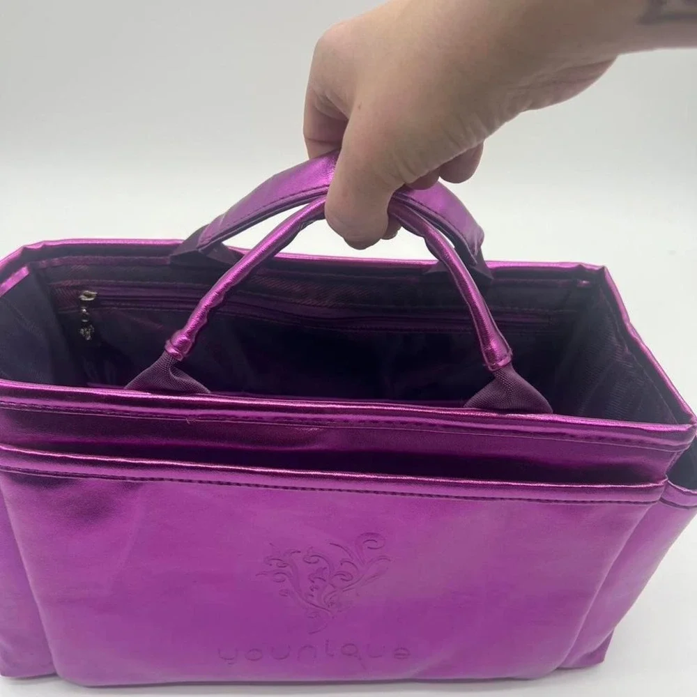Younique Purple Metallic Presenter Makeup Bag